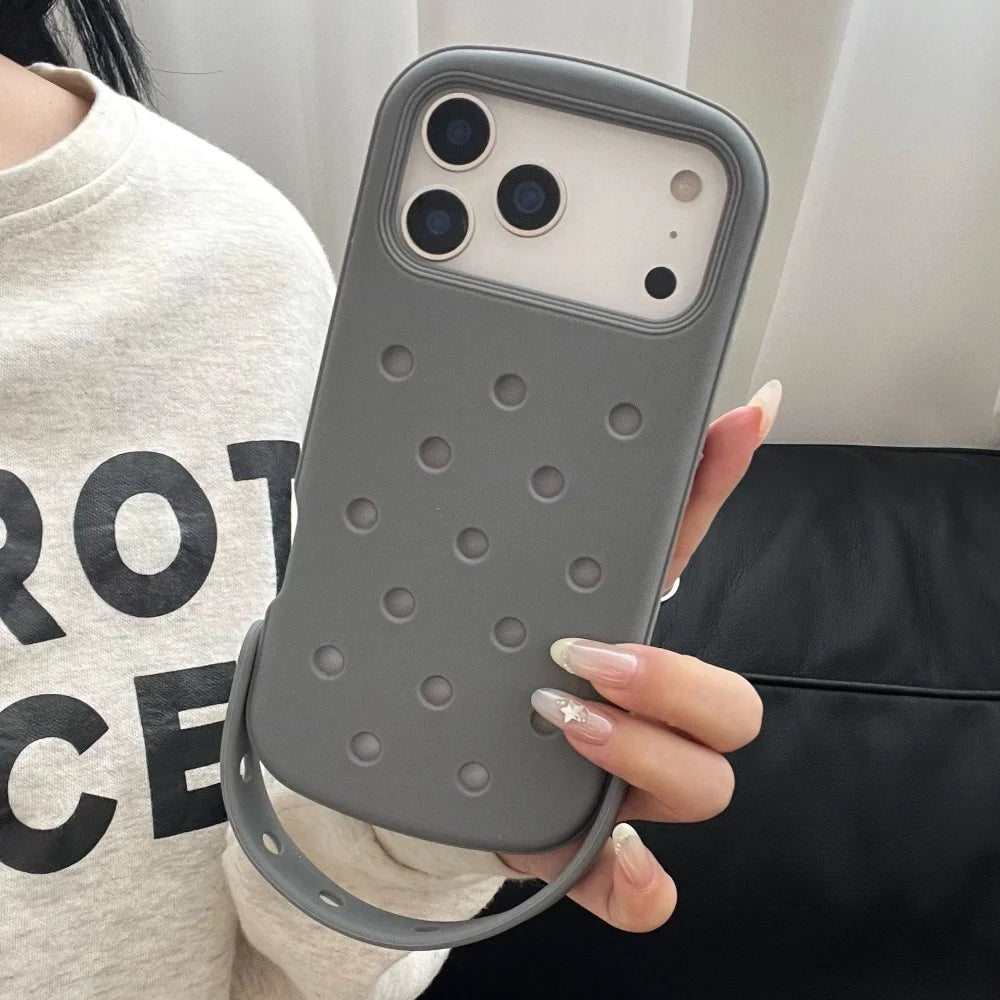 Creative DIY Crocs Charm Soft Silicone Phone Case