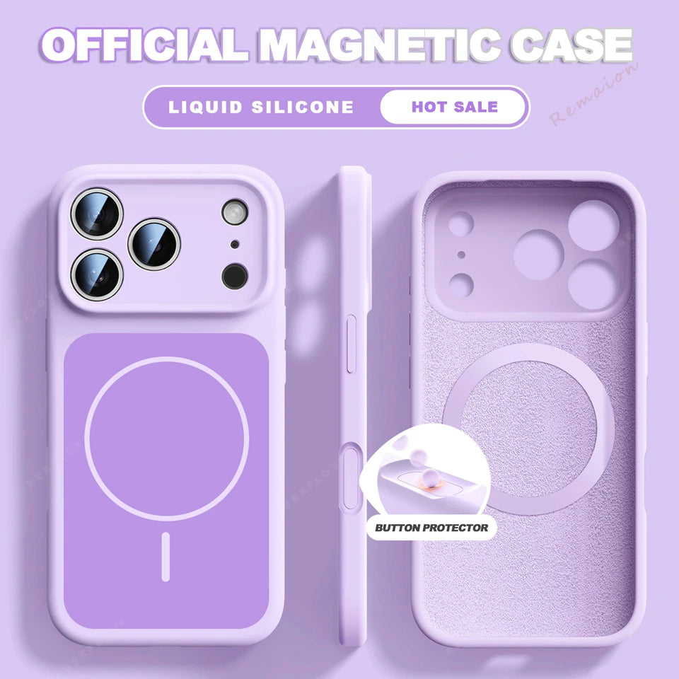 New Official Liquid Silicone Magnetic Phone Case