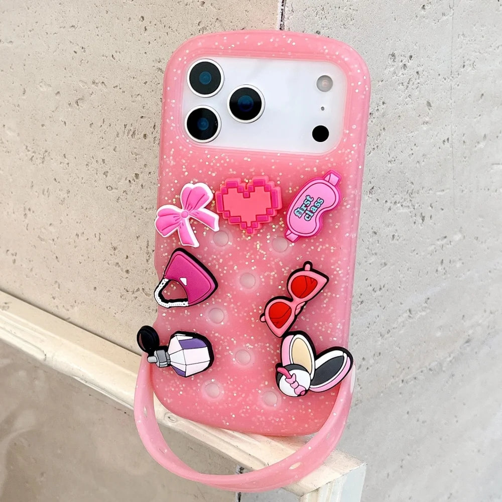 Creative DIY Crocs Charm Soft Silicone Phone Case