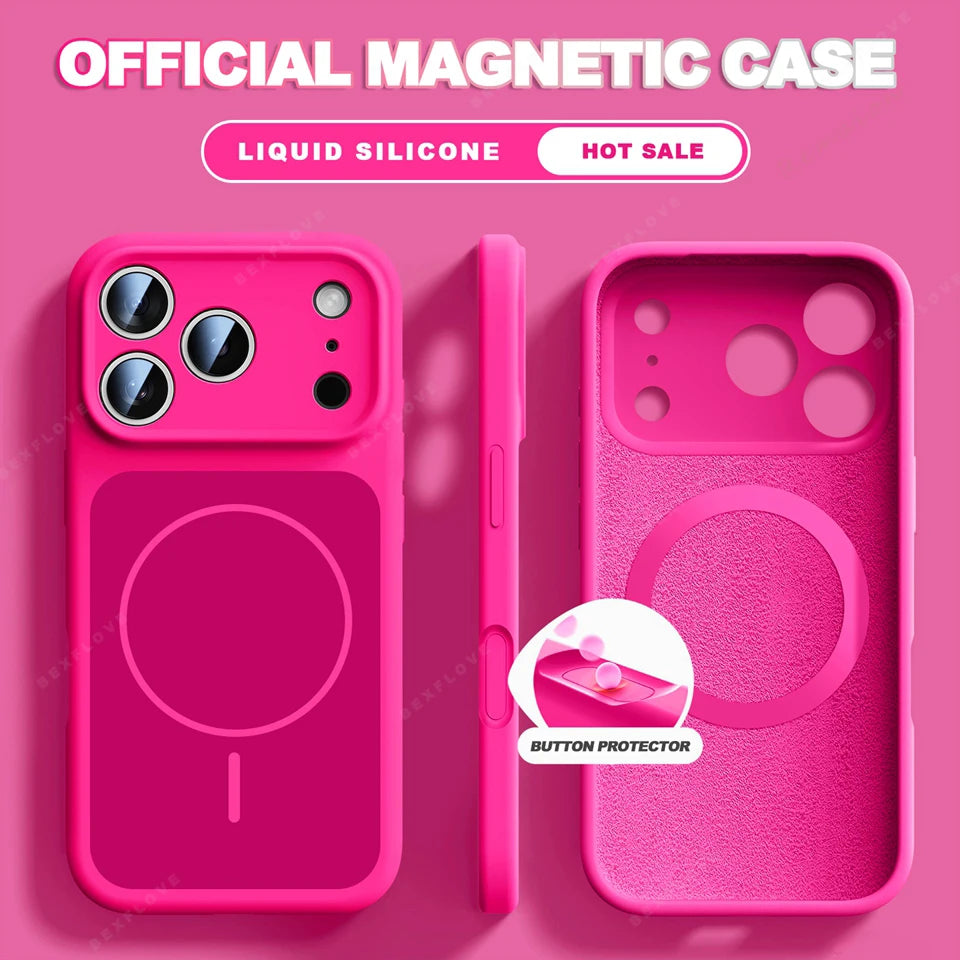 New Official Liquid Silicone Magnetic Phone Case