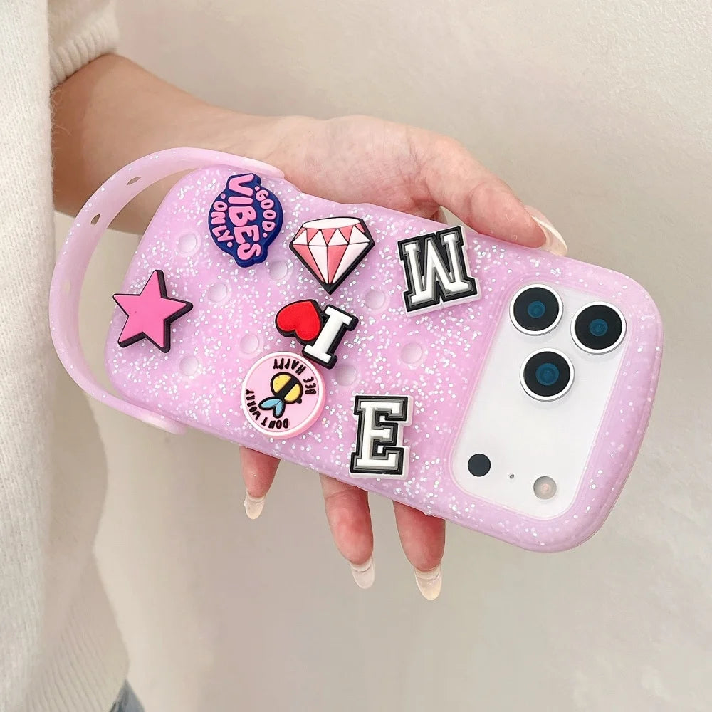 Creative DIY Crocs Charm Soft Silicone Phone Case