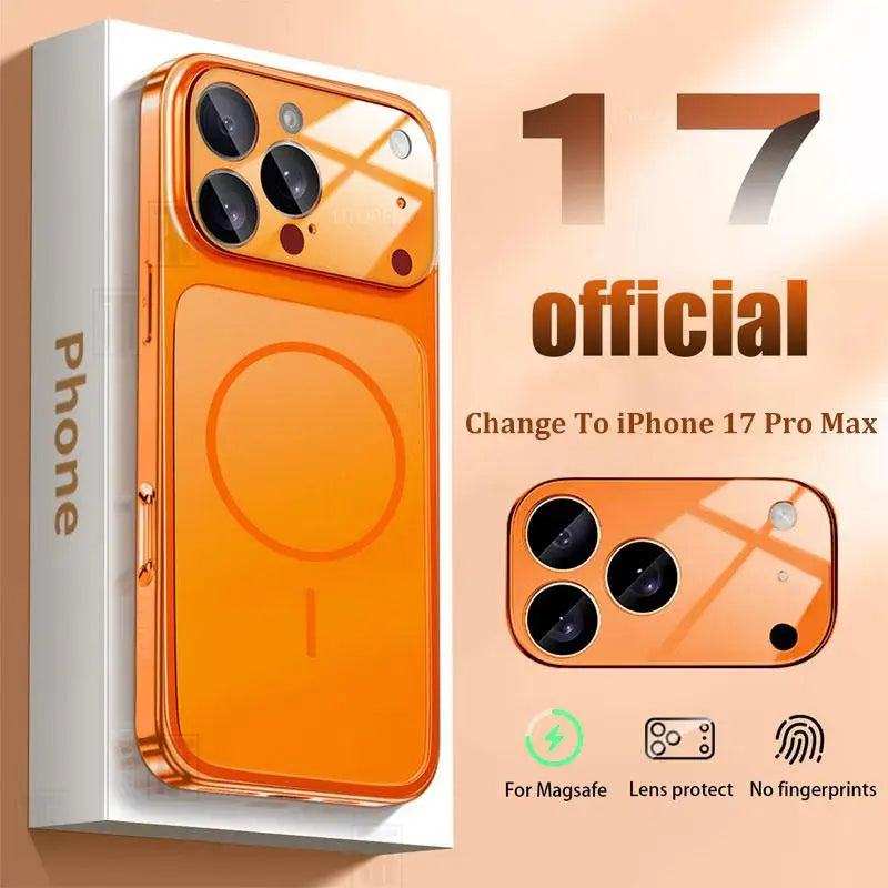 The nano frosted glass case upgrades your old iPhone to the iPhone 17 look