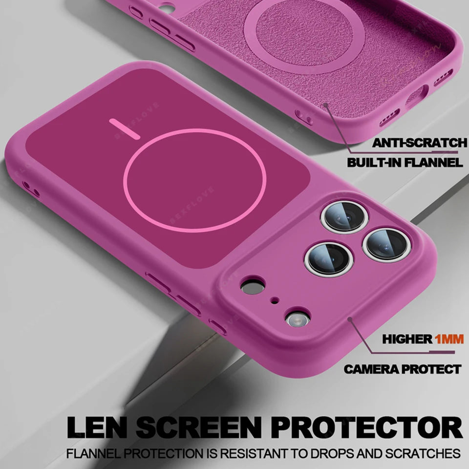 New Official Liquid Silicone Magnetic Phone Case