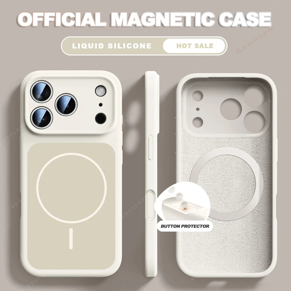 New Official Liquid Silicone Magnetic Phone Case