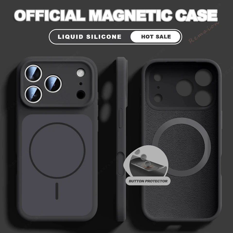 New Official Liquid Silicone Magnetic Phone Case