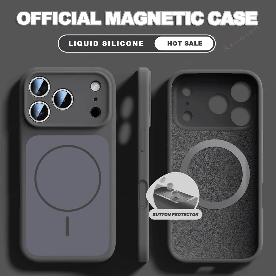 New Official Liquid Silicone Magnetic Phone Case