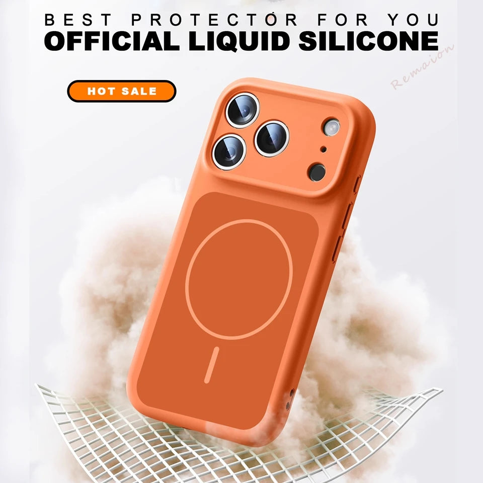 New Official Liquid Silicone Magnetic Phone Case