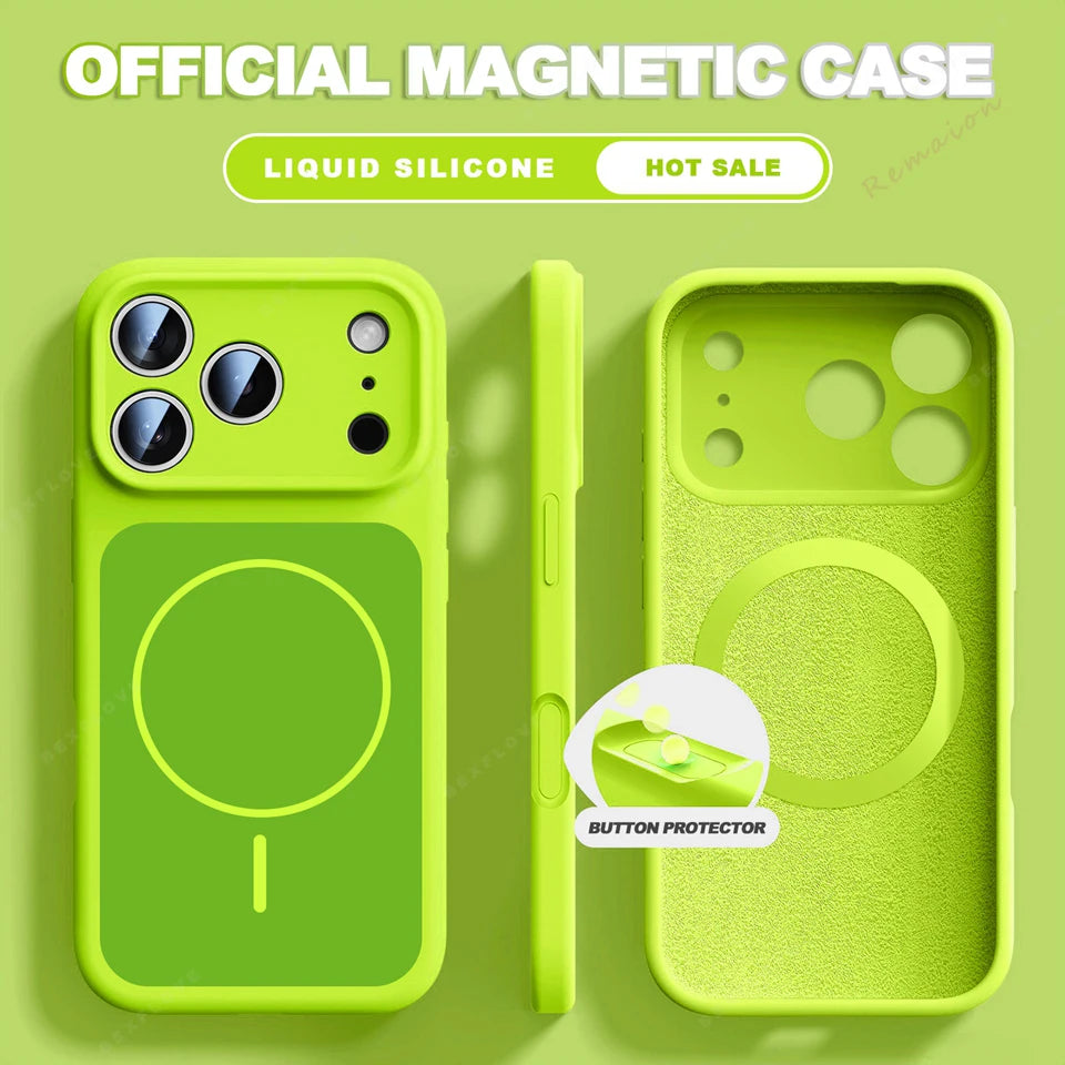 New Official Liquid Silicone Magnetic Phone Case