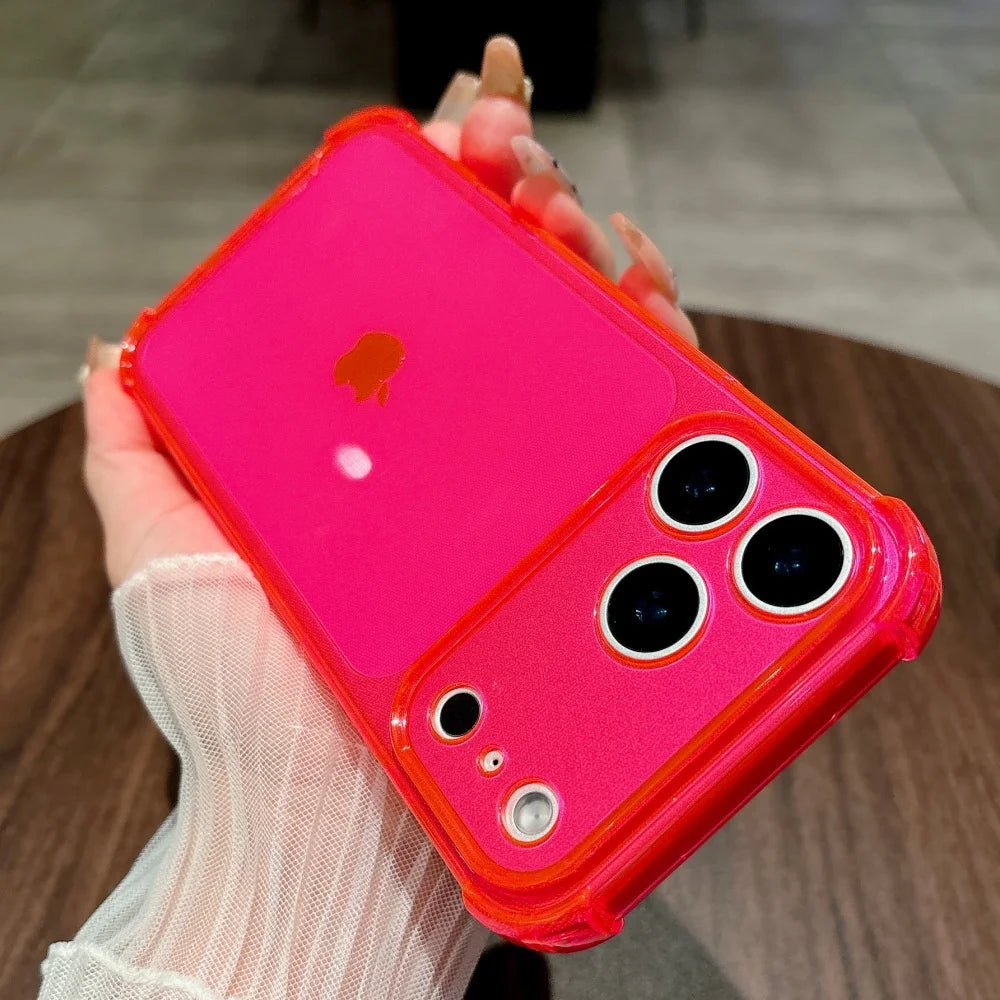 Shockproof Neon Soft TPU Clear Case for iPhone