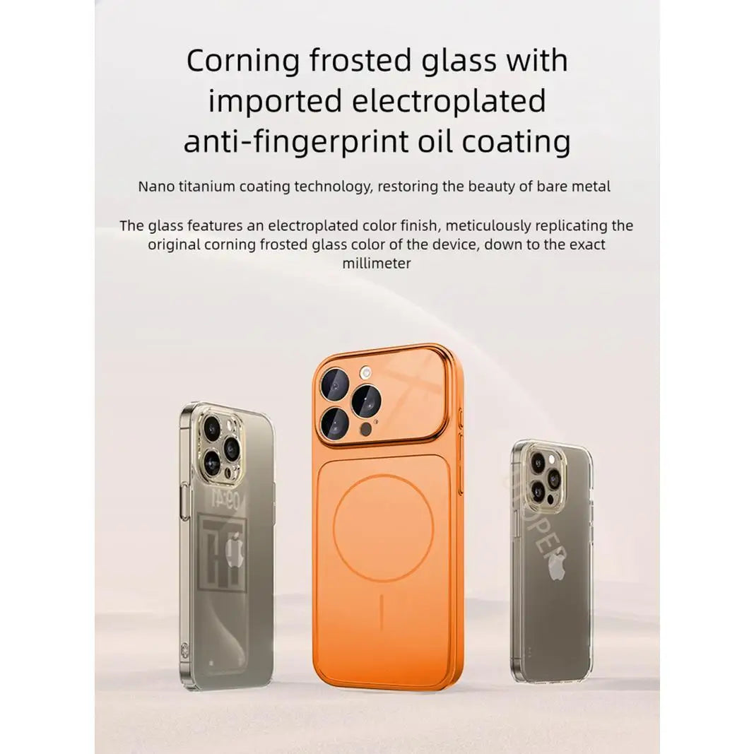 The nano frosted glass case upgrades your old iPhone to the iPhone 17 look