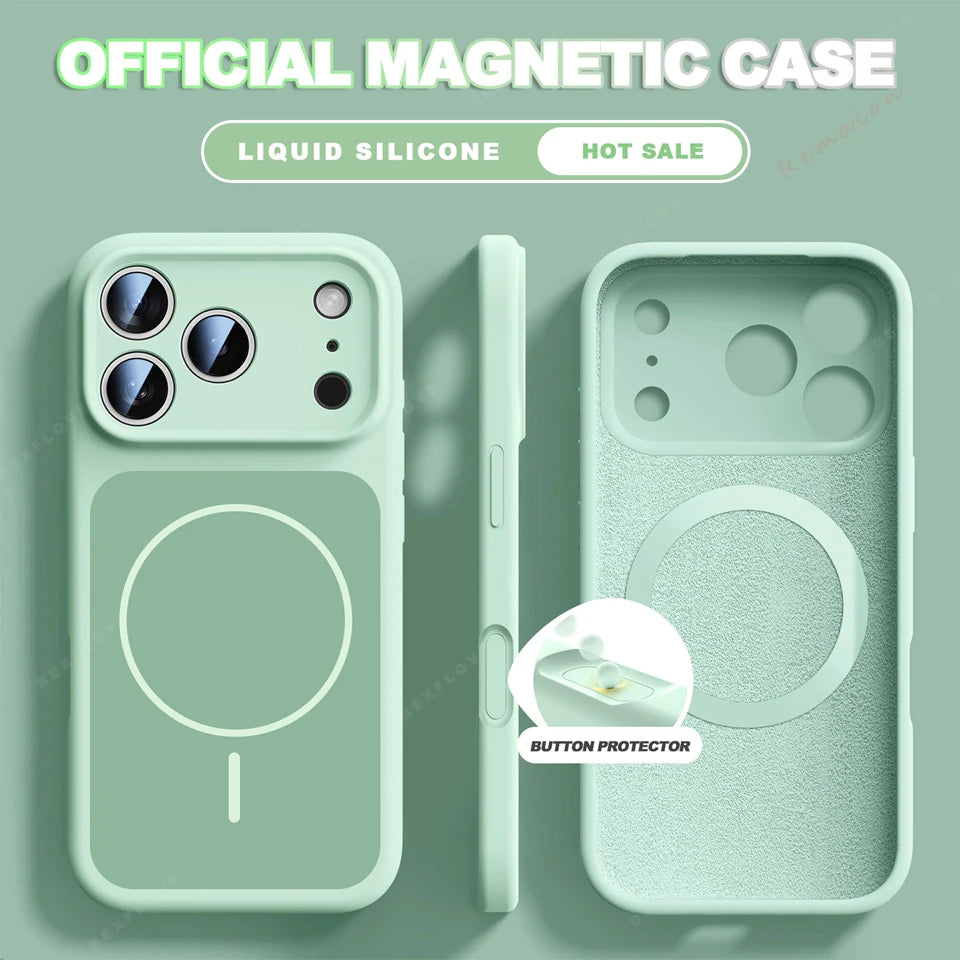 New Official Liquid Silicone Magnetic Phone Case