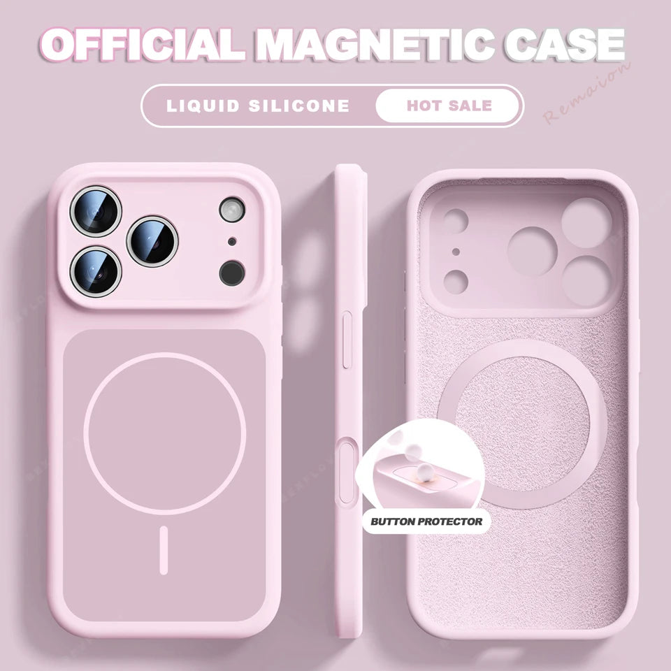 New Official Liquid Silicone Magnetic Phone Case