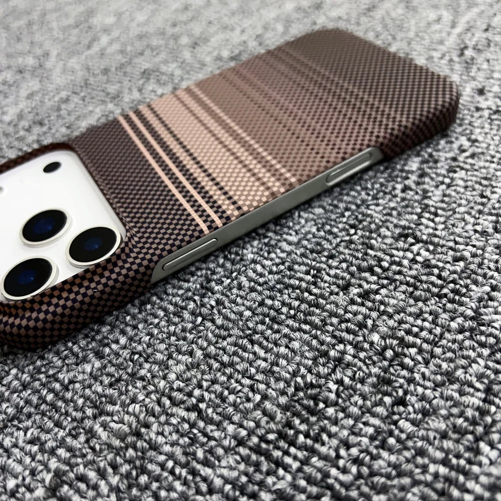 Frameless Carbon Fiber Kevlar Magnetic Phone Case