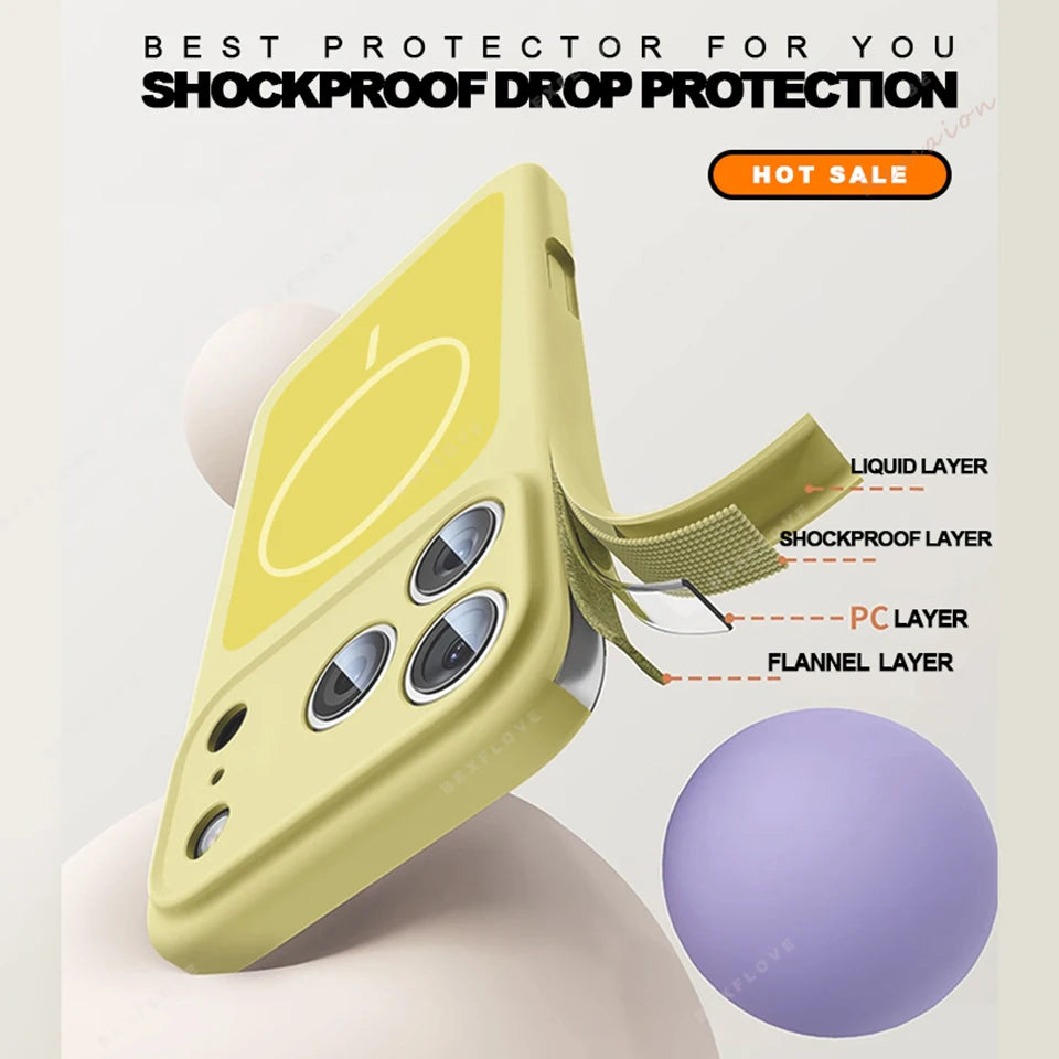 New Official Liquid Silicone Magnetic Phone Case