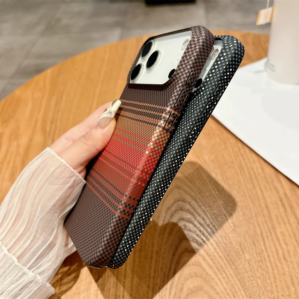 Colourful Kevlar Carbon Fibre Magnetic Phone Case