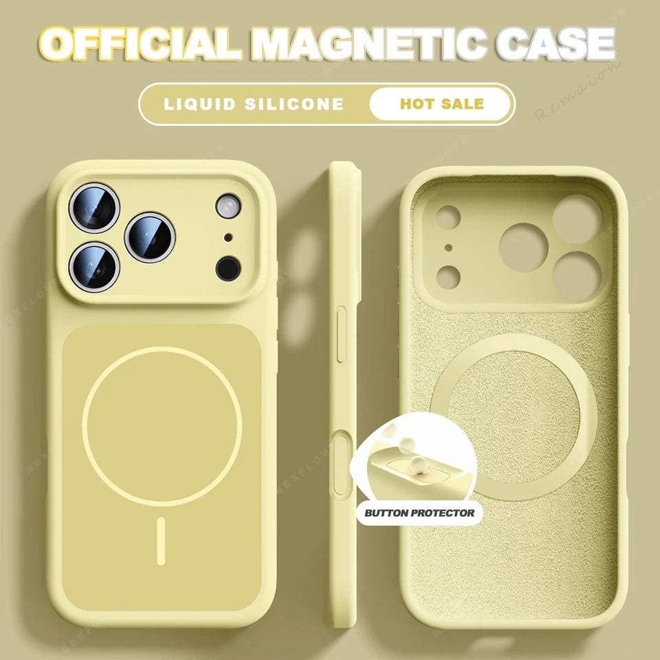 New Official Liquid Silicone Magnetic Phone Case