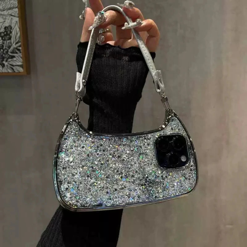 Luxury Glitter Sequins Handbag Phone Case For iPhone