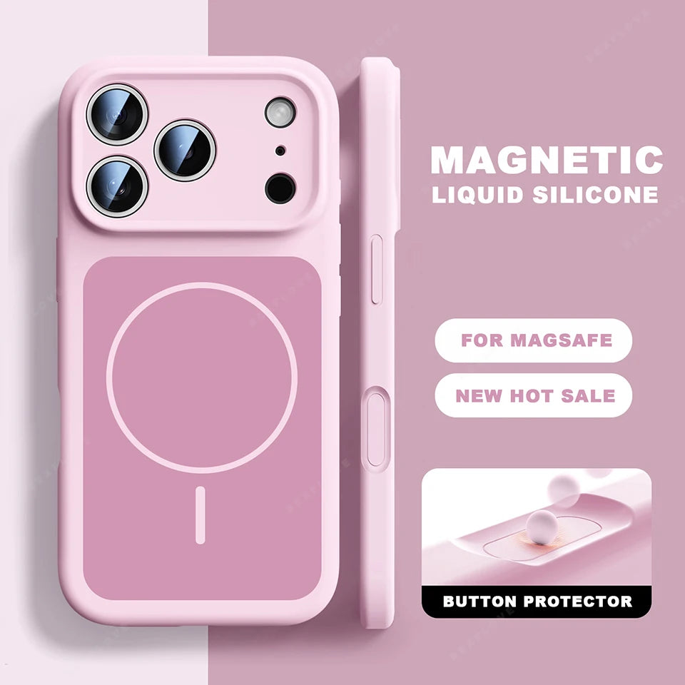 New Official Liquid Silicone Magnetic Phone Case