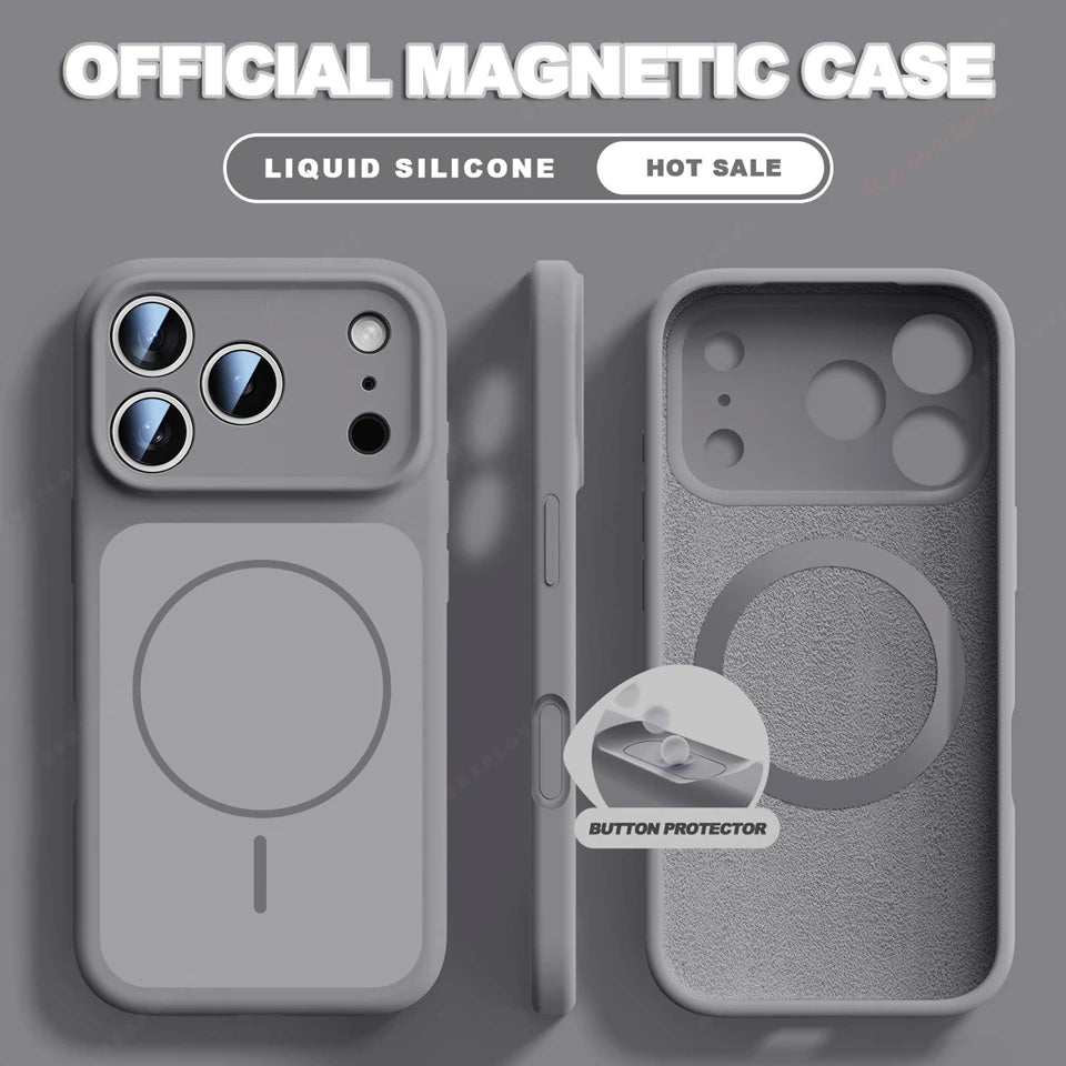 New Official Liquid Silicone Magnetic Phone Case