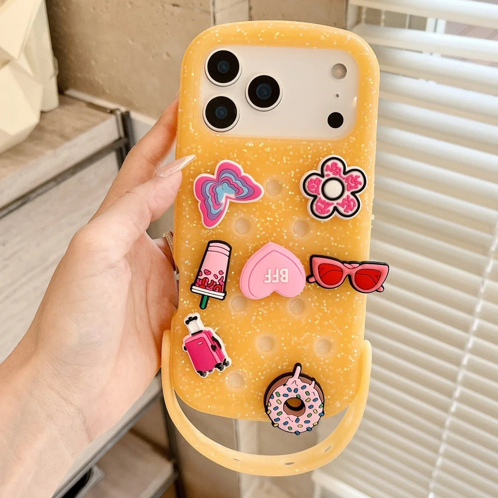 Creative DIY Crocs Charm Soft Silicone Phone Case
