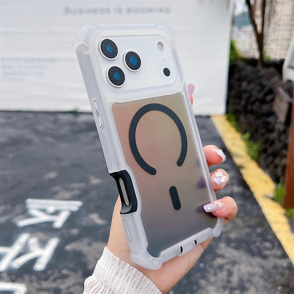 Shockproof Magnetic Laser Dazzling Phone Case