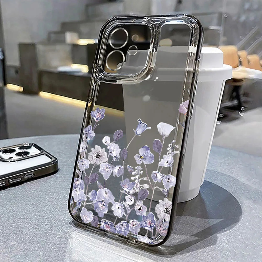 Flower Phone Case for iPhone - Transparent Silicone