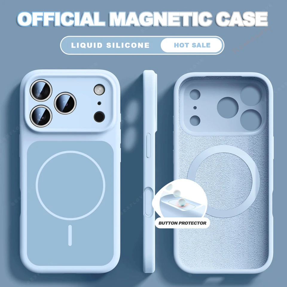 New Official Liquid Silicone Magnetic Phone Case