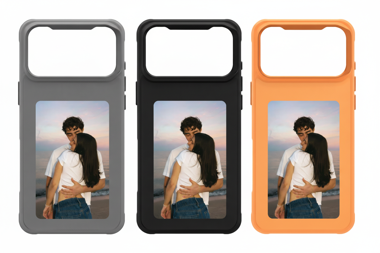 HD NFC E-Ink Screen Case - Gray, Black, Orange colors